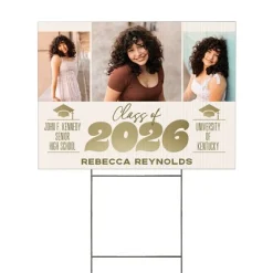 Golden Moments Graduation Photo Yard Sign