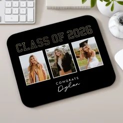 Golden Trio Graduation Photo Mouse Pad