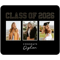 Golden Trio Graduation Photo Mouse Pad