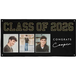 Golden Trio Graduation Photo Banner