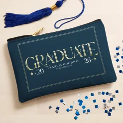 Gold Graduate Zipper Pouch
