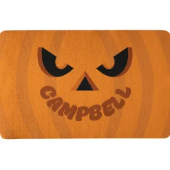 Goofy Pumpkin Faces Doormat