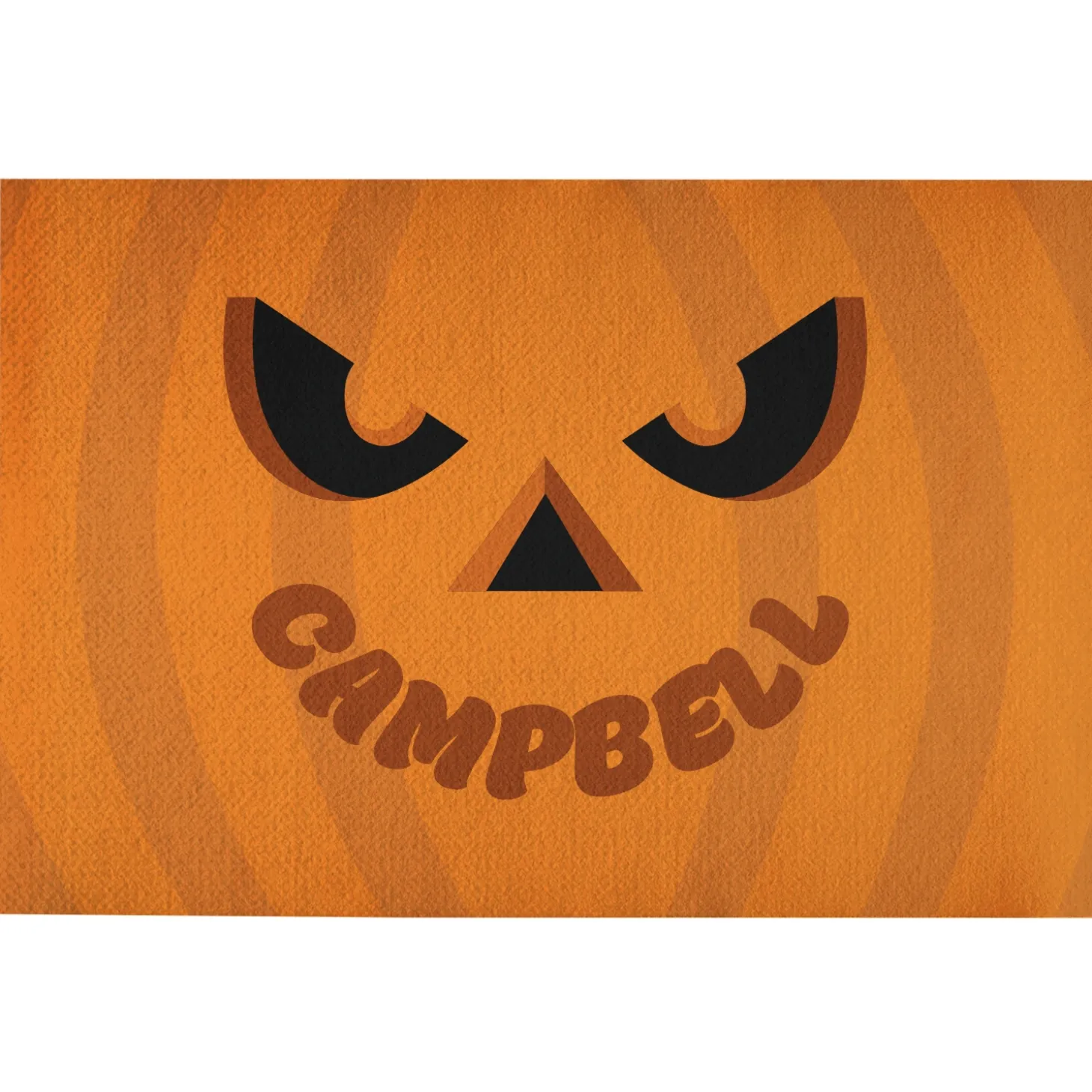 Goofy Pumpkin Faces Doormat