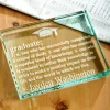 Graduate Definition Glass Paperweight