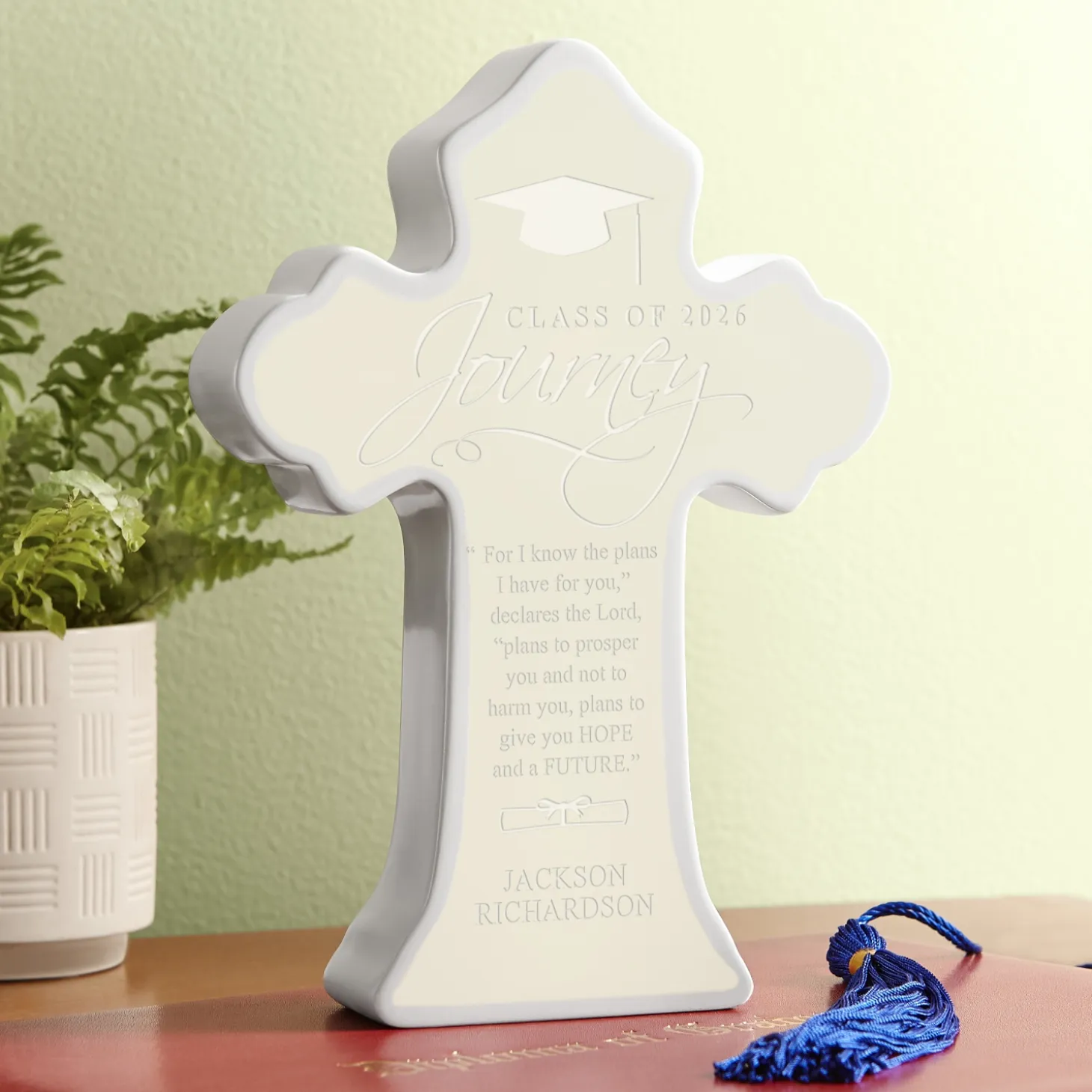 Graduation Journey Lighted Cross