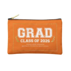 Graduation Scroll School Colors Zipper Pouch