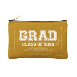 Graduation Scroll School Colors Zipper Pouch