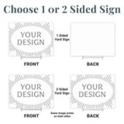 Graduation Scroll School Colors Yard Sign