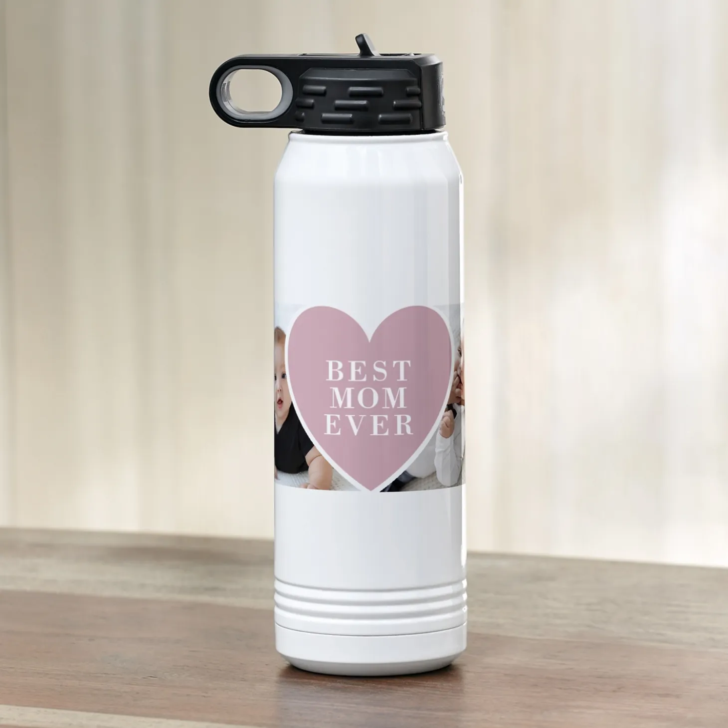 Grateful Heart Photo Water Bottle