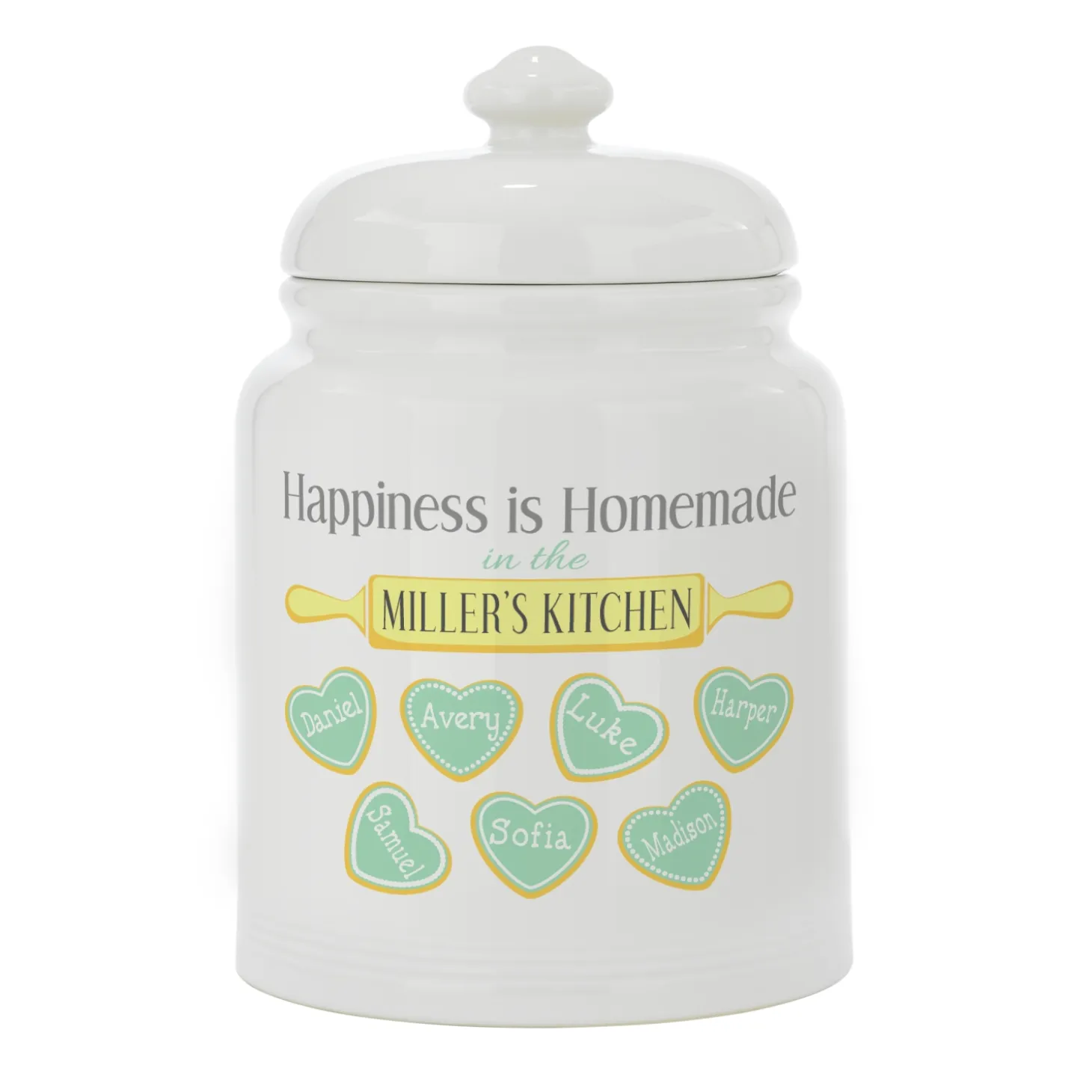 Happiness is Homemade Cookie Jar