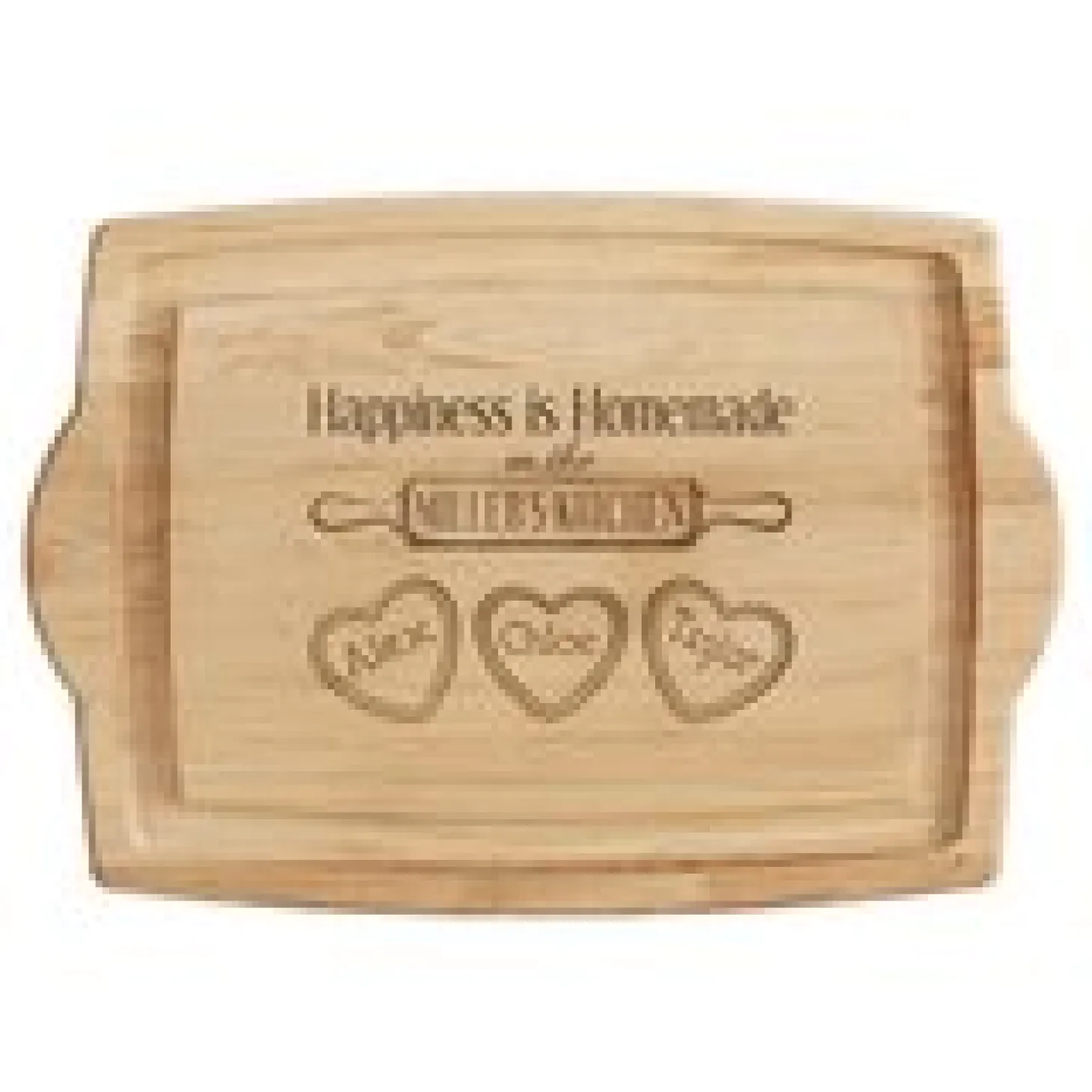 Happiness is Homemade Oversized Wood Cutting Board