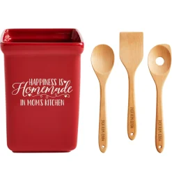 Happiness Is Homemade Utensil Holder Set
