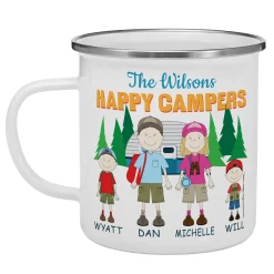 Happy Campers Metal Enamel Mug