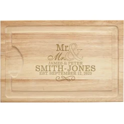 Happy Couple Maple Wood Cutting Board