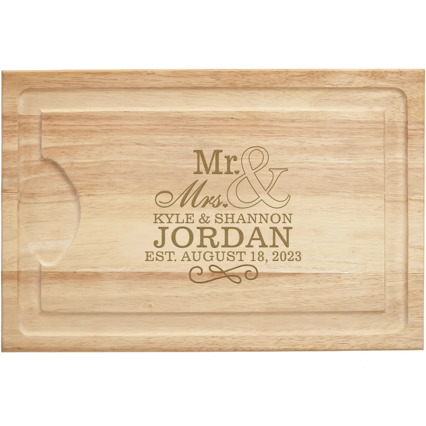Happy Couple Maple Wood Cutting Board