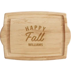 Happy Fall Maple Wood Cutting Board