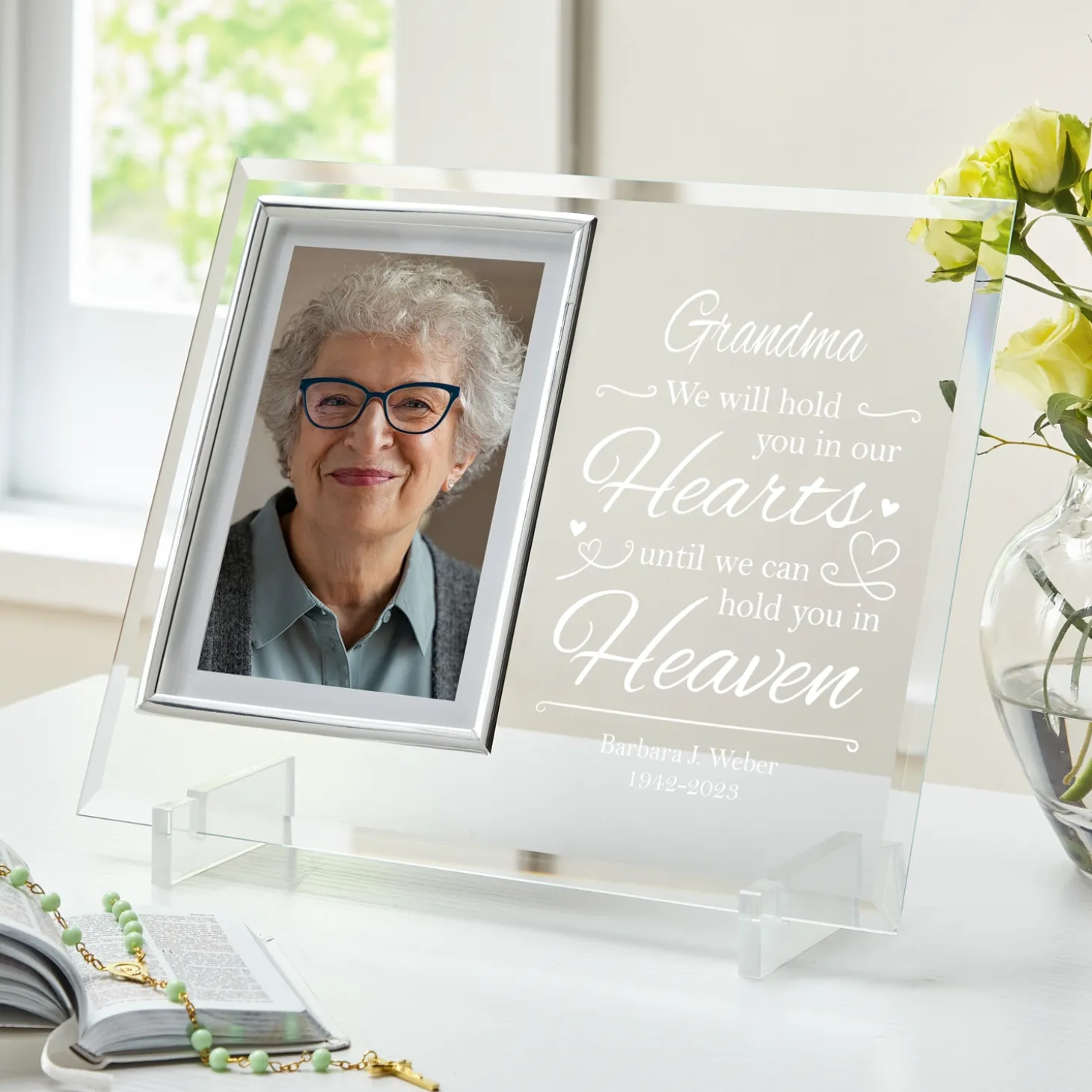 Heart in Heaven Glass Frame