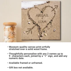 Heart in Sand Canvas