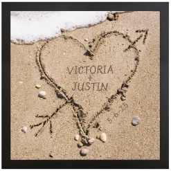 Heart in Sand Canvas