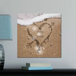 Heart in Sand Canvas
