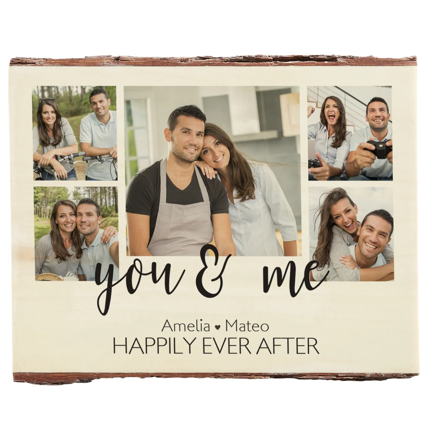 Heart of Our Family Rustic Photo Wood Sign