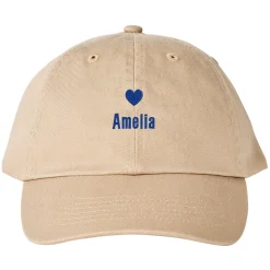 Heart with Name Embroidered Hat