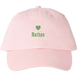 Heart with Name Embroidered Hat