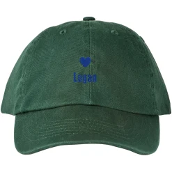 Heart with Name Embroidered Hat