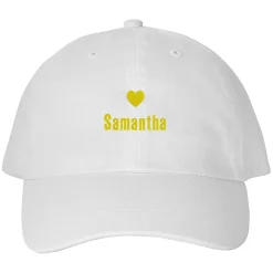 Heart with Name Embroidered Hat