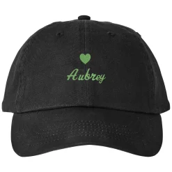 Heart with Name Embroidered Hat