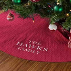 Herringbone Quilted Tree Skirt