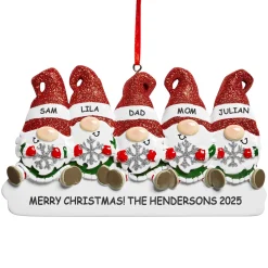 Ho Ho Gnome Family Ornament