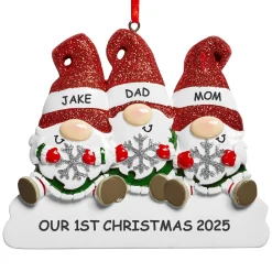 Ho Ho Gnome Family Ornament