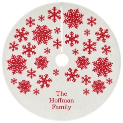 Holiday Snowflake Quilted Tree Skirt