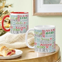 Holly Jolly Name Mug