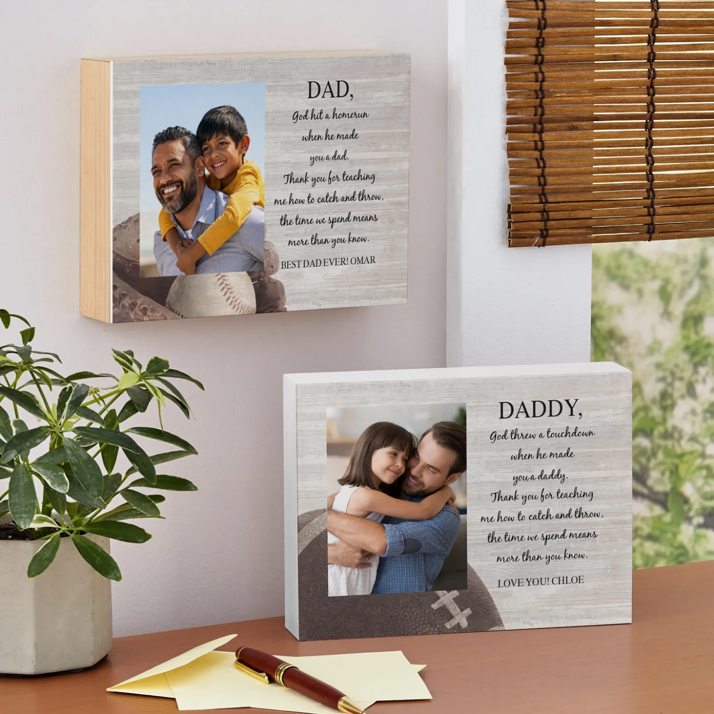 Home Run Dad Sports Wood Block