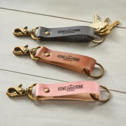 Home Sweet Home Leather Keychain