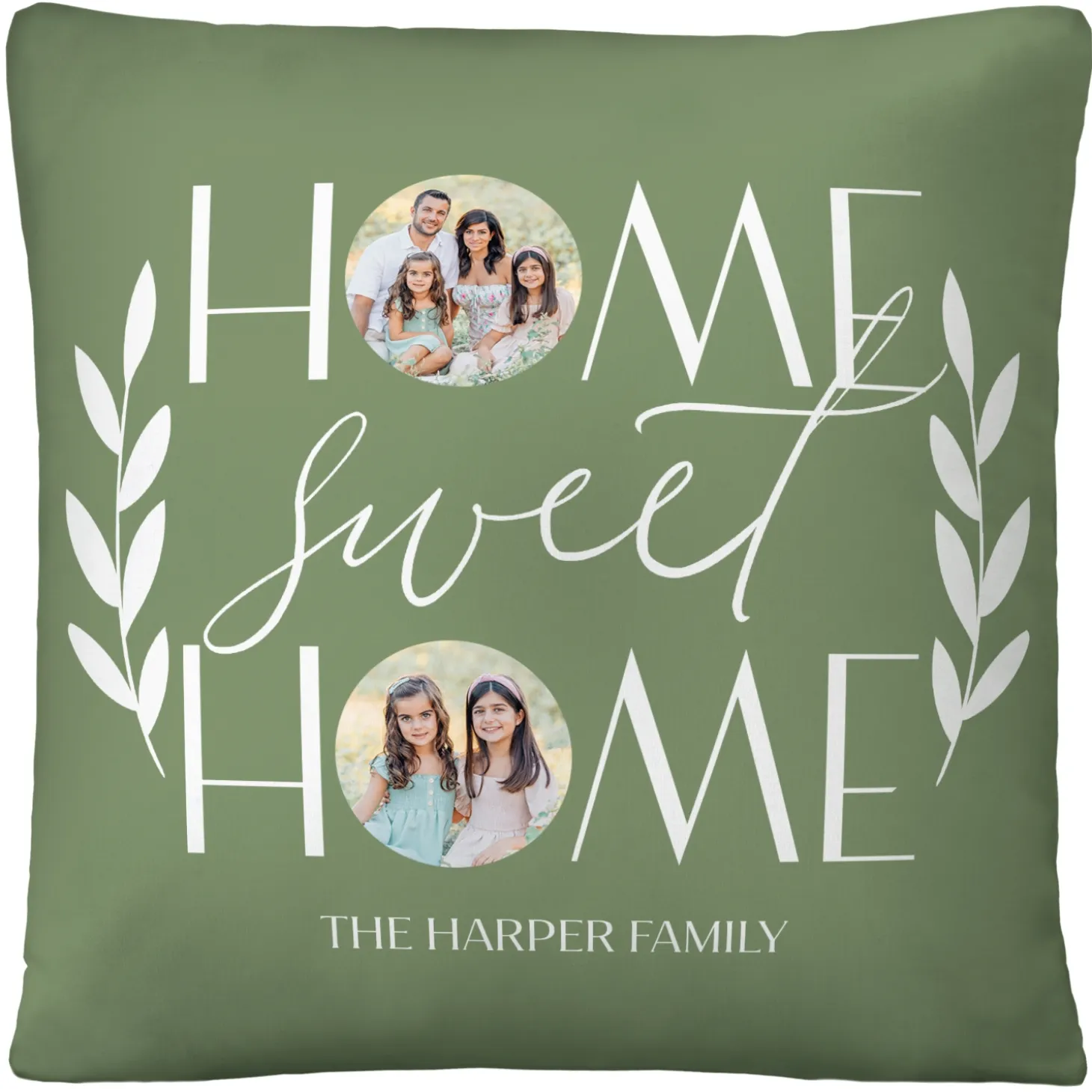 Home Sweet Home Photo Throw Pillow