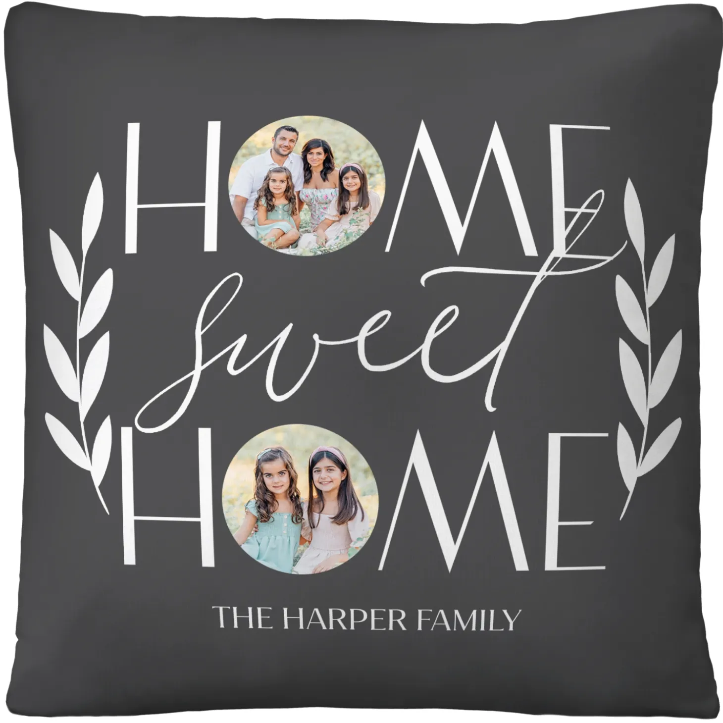 Home Sweet Home Photo Throw Pillow