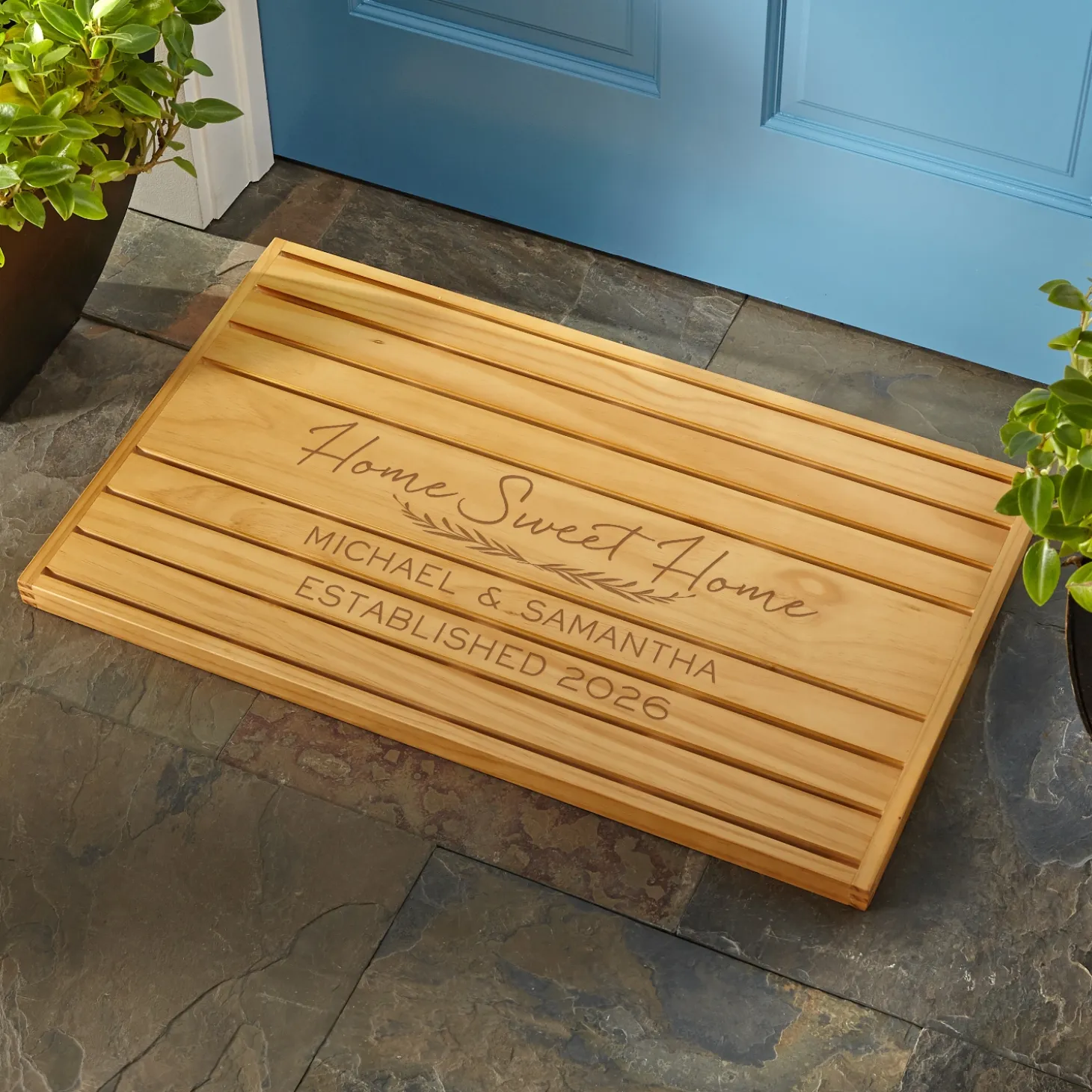 Home Sweet Home Wooden Doormat