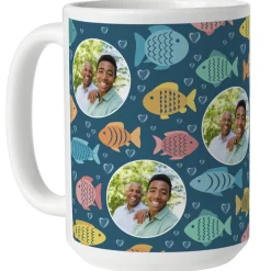 Hug & Fishes Photo Mug