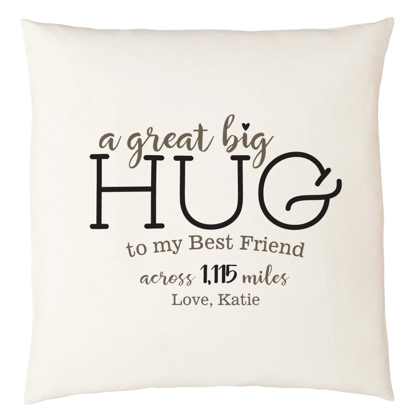 Hugs From Far Away Throw Pillow