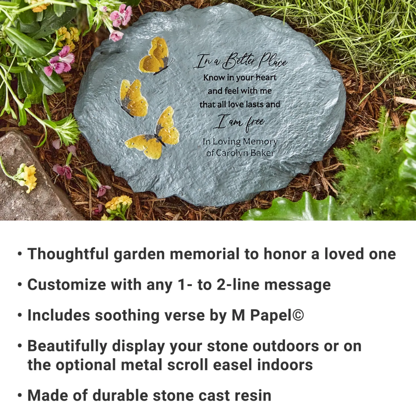 I Am Free Sympathy Garden Stone