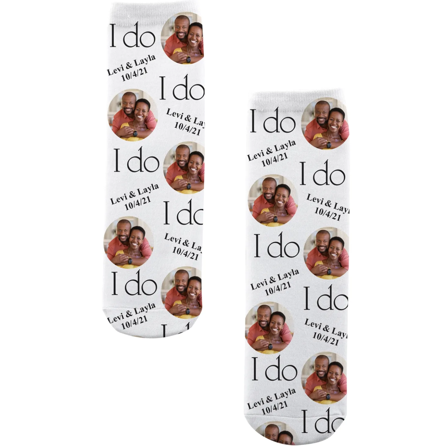 I Do, Me Too Photo Socks