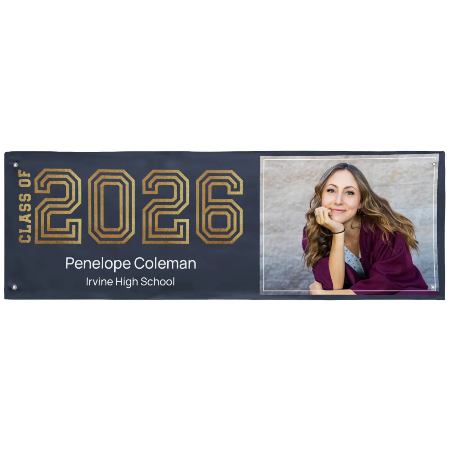 Illuminated Year Graduation Photo Banner