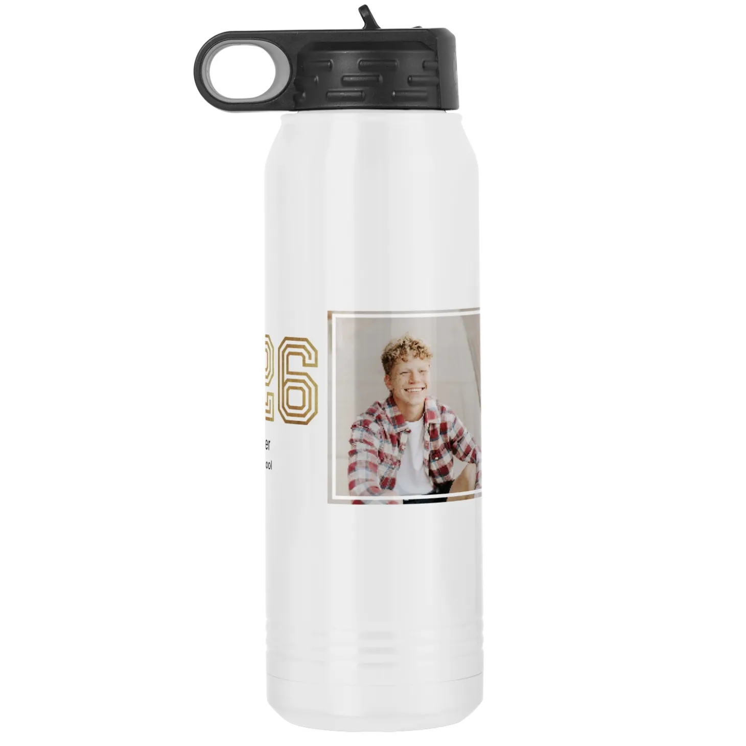 Illuminated Year Graduation Photo Stainless Steel Water Bottle