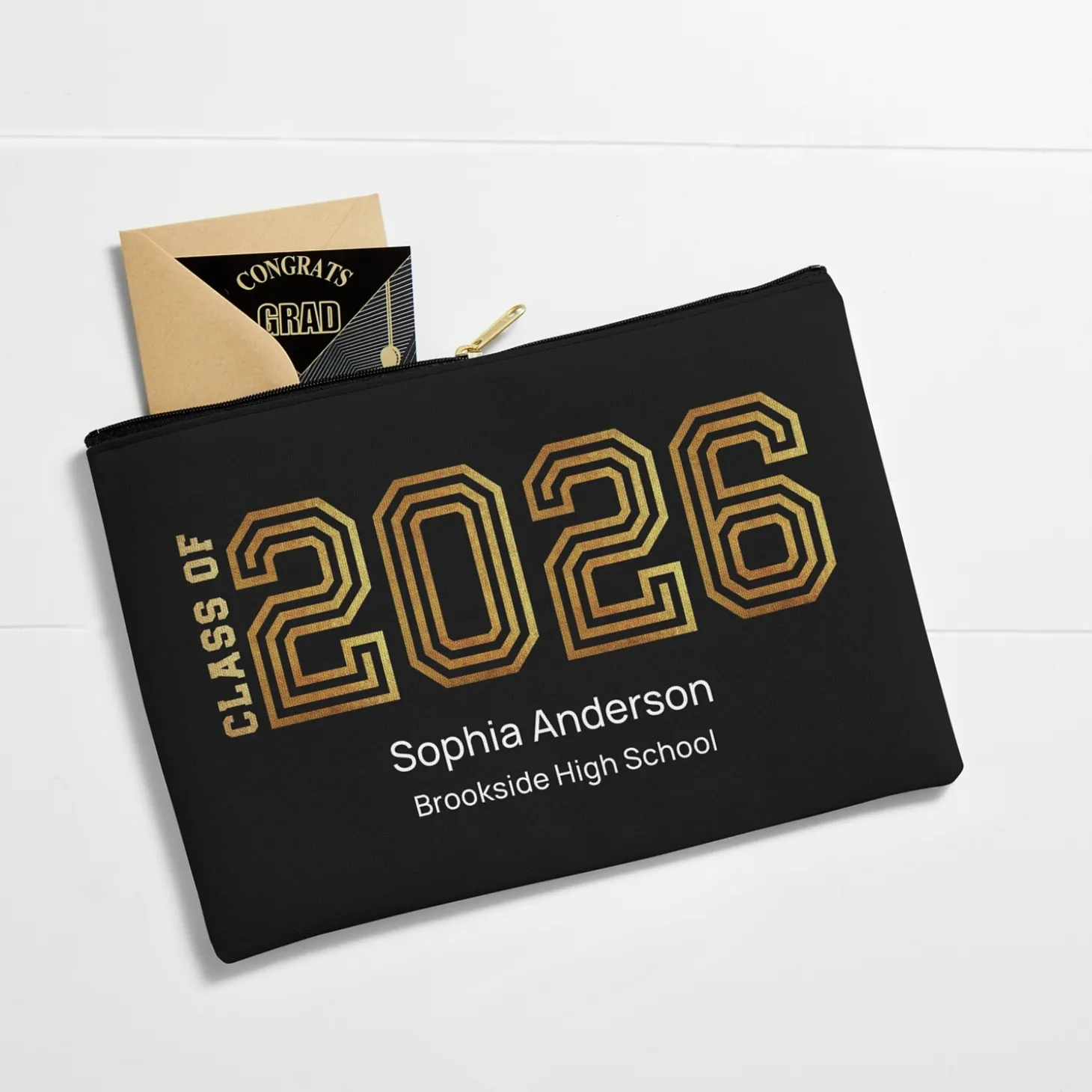 Illuminated Year Graduation Zipper Pouch