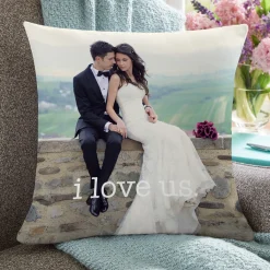 I Love Us Wedding Photo Pillow