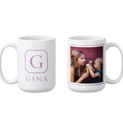Initial and Name Photo Mug