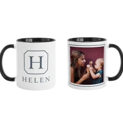 Initial and Name Photo Mug